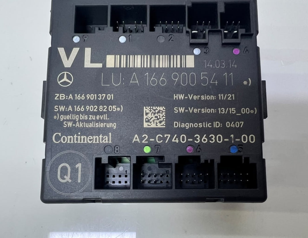2017 Mercedes-Benz A200 Door Control Module A1669005411 W166 GLE ML GL OEM