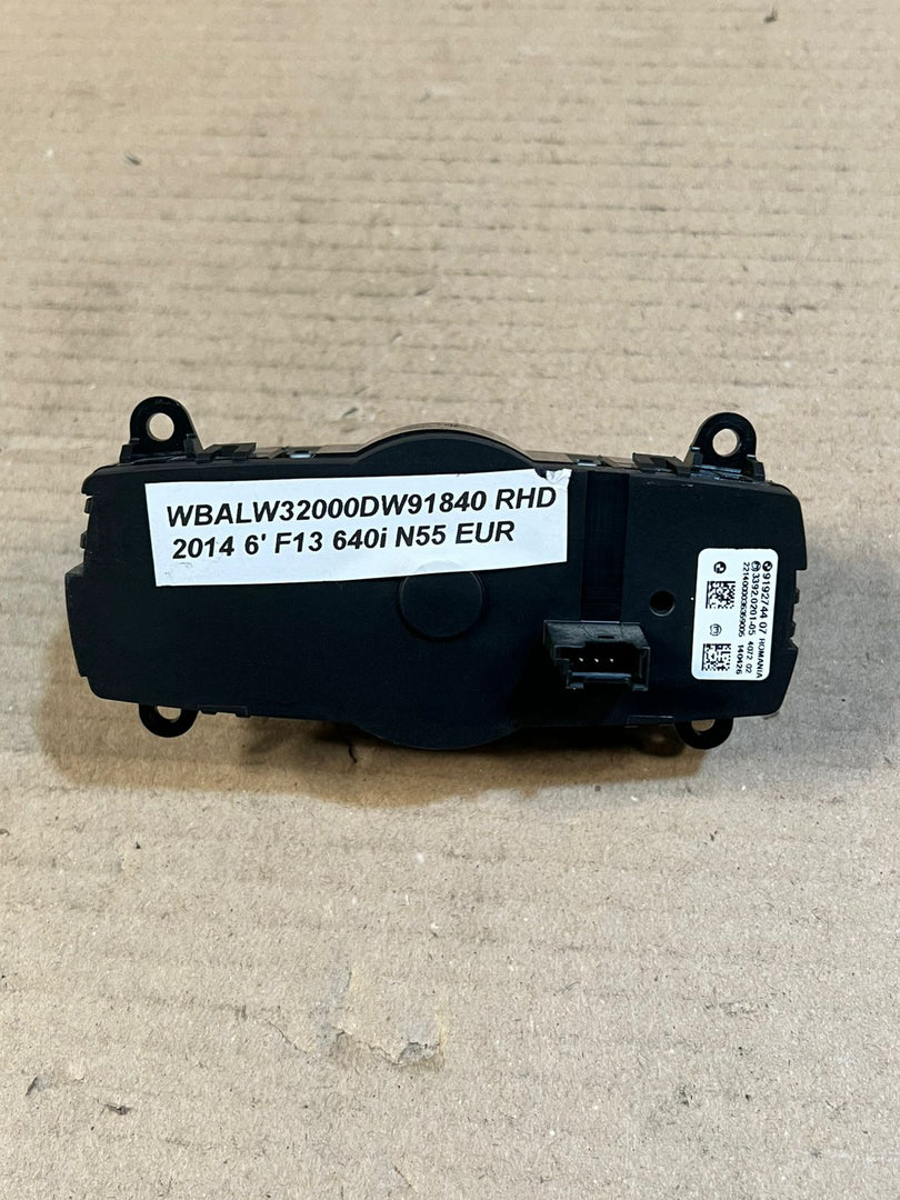 BMW X3 F25 5 Series F10 F11 F07 RHD Headlight Light Switch 9192744 OEM RHD