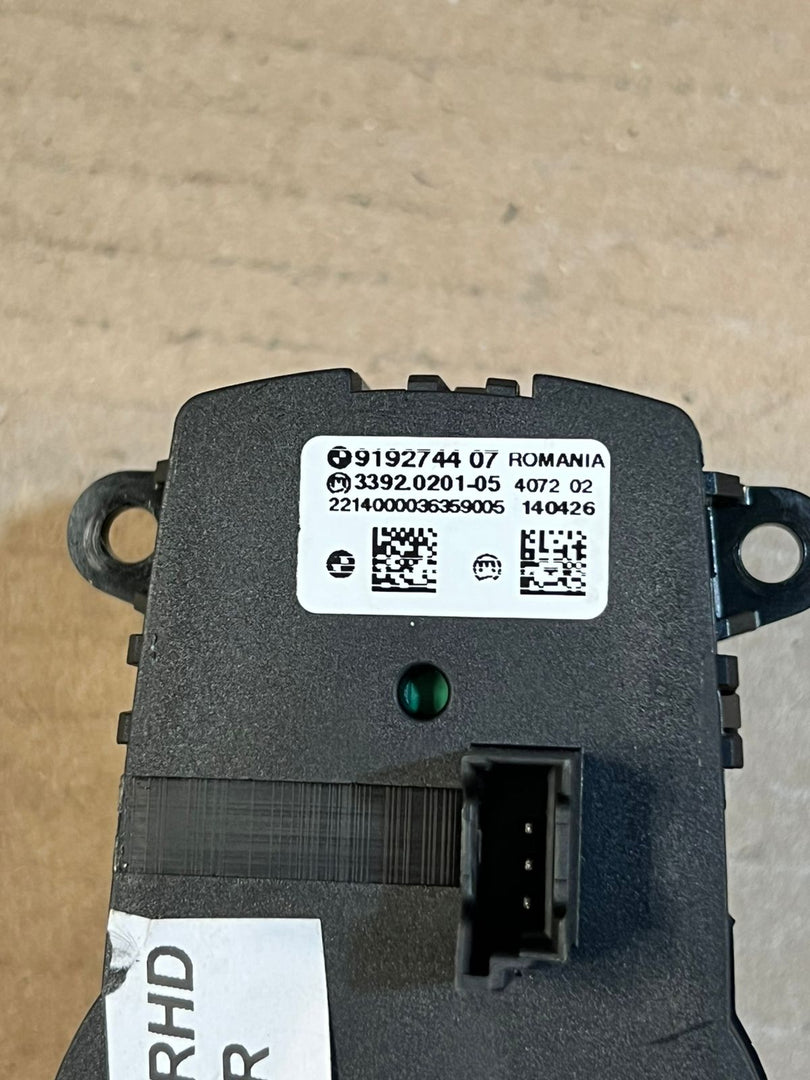BMW X3 F25 5 Series F10 F11 F07 RHD Headlight Light Switch 9192744 OEM RHD