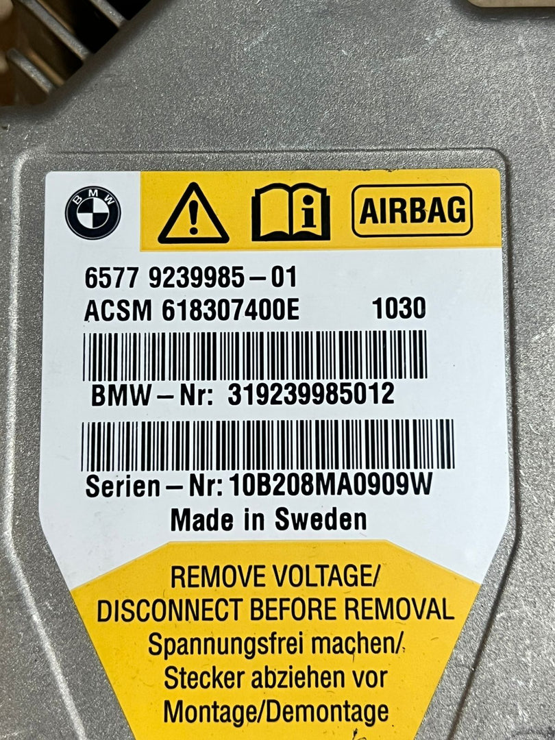 BMW 5 Series F10 F11 Airbag SRS Safety Restraint Control Module ECU 9239985 OEM