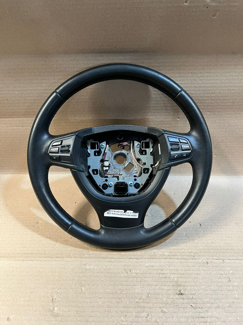 BMW 5 Series F10 F11 F01 Leather Multifunction Steering Wheel 6102364 OEM