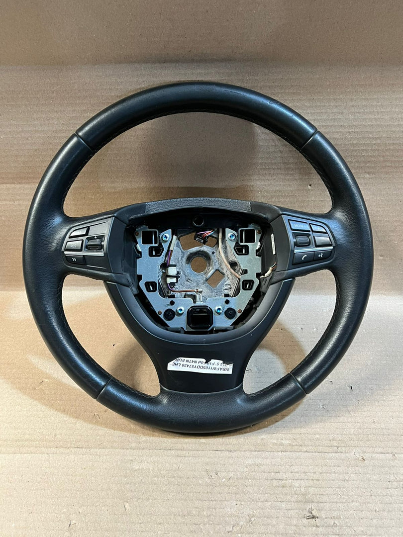 BMW 5 Series F10 F11 F01 Leather Multifunction Steering Wheel 6102364 OEM