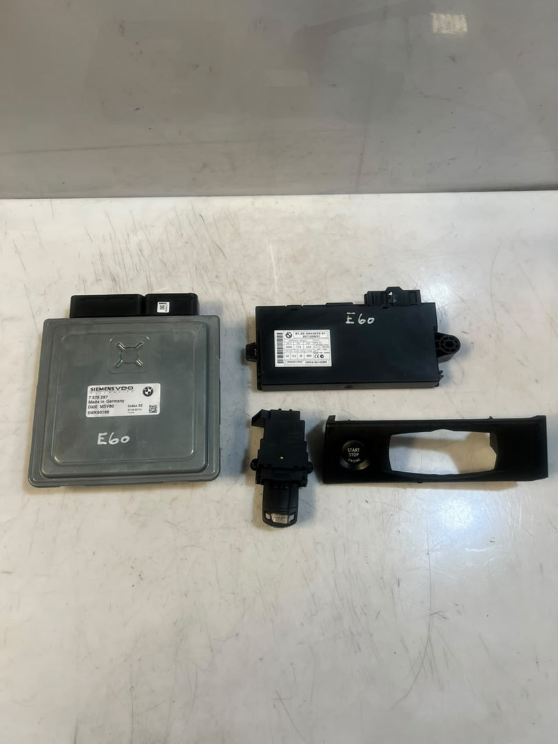 BMW 525i 325i E60 E61 E90 E91 N52 2.5L MSV80 ECU DME CAS Key Set 7576297 OEM