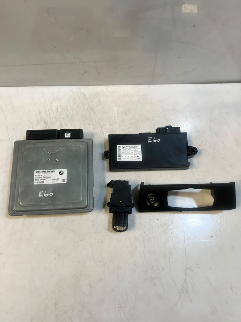 BMW 525i 325i E60 E61 E90 E91 N52 2.5L MSV80 ECU DME CAS Key Set 7576297 OEM