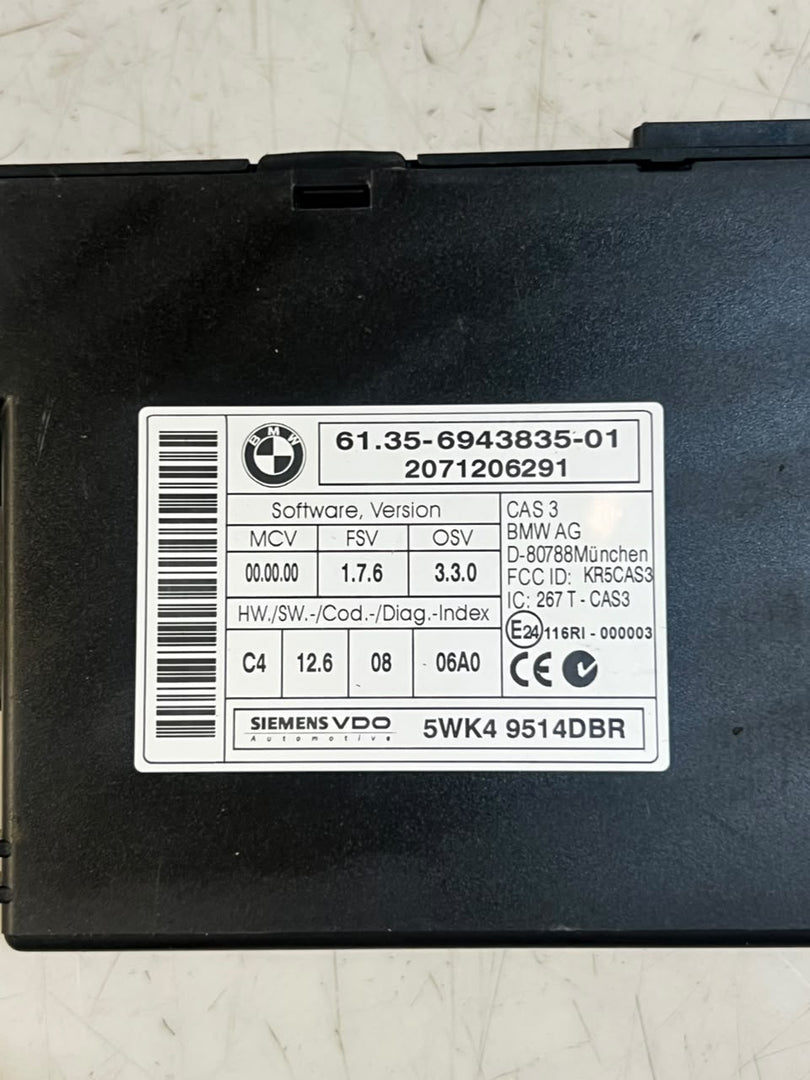 BMW 525i 325i E60 E61 E90 E91 N52 2.5L MSV80 ECU DME CAS Key Set 7576297 OEM