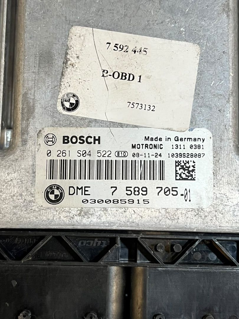 BMW E60 E87 E90 E92 N46N Engine Control Unit ECU DME 7589705 Bosch 0261S04522 OEM