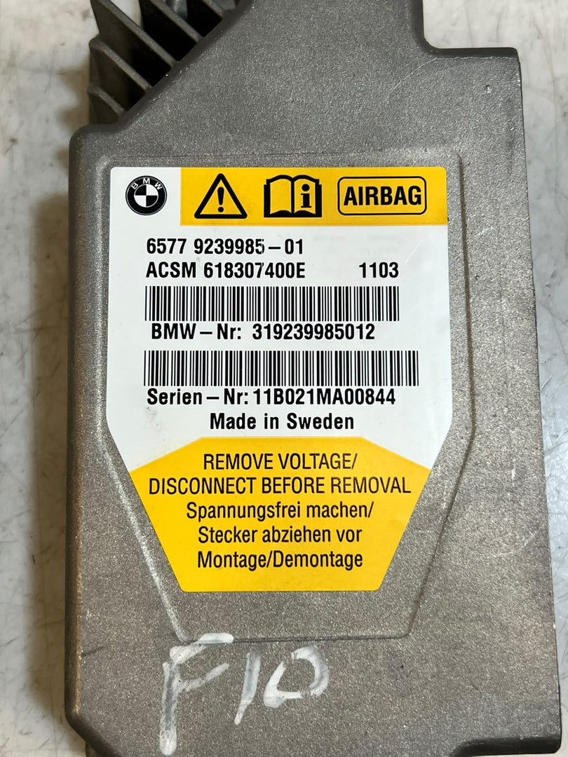BMW 5 Series F10 F11 F18 Airbag SRS Safety Control Module ECU 9239985 OEM