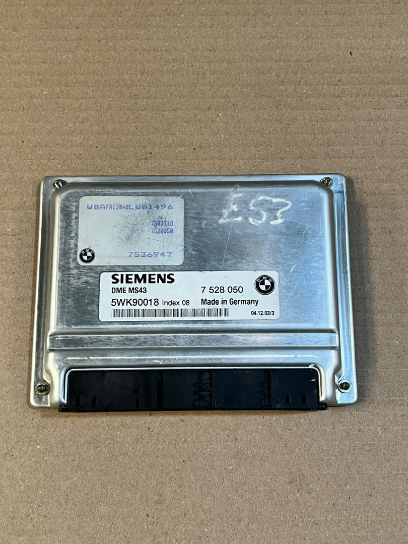 BMW 325i E46 M54 Engine ECU DME MS43 EWS Key Gearbox Module Set 7528050 OEM