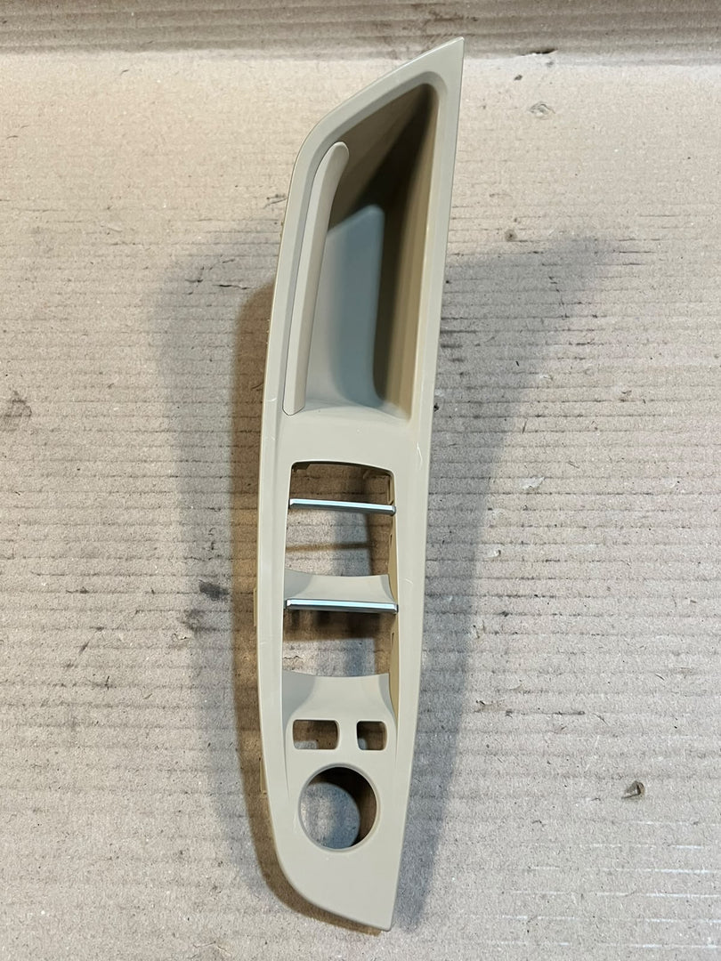 BMW 5 Series F10 F11 Beige Front Left Driver Door Pull Handle Window Switch Panel New