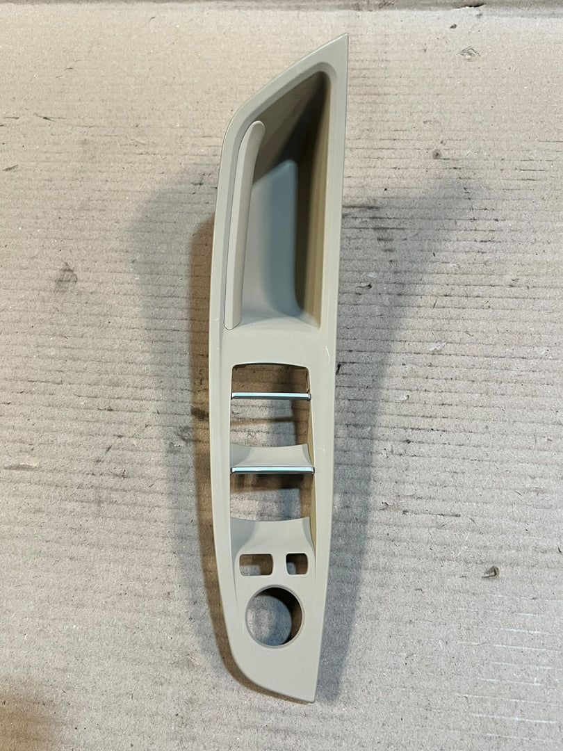 BMW 5 Series F10 F11 Beige Front Left Driver Door Pull Handle Window Switch Panel New