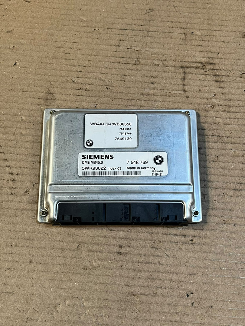 BMW 5 Series E60 E61 M54 ECU DME MS45.0 CAS Key ELV Set 7548769 OEM