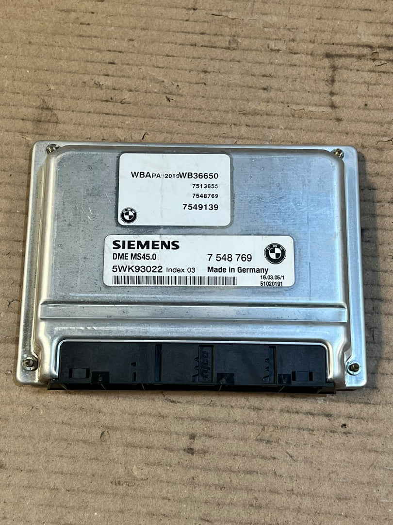 BMW 5 Series E60 E61 M54 ECU DME MS45.0 CAS Key ELV Set 7548769 OEM