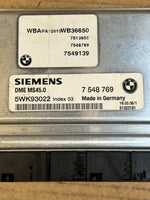 قم بتحميل الصورة إلى عارض الصور، BMW 5 Series E60 E61 M54 ECU DME MS45.0 CAS Key ELV Set 7548769 OEM