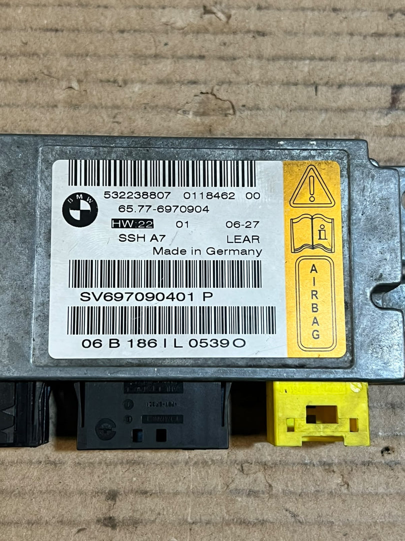 BMW 7 Series E65 E66 E67 Rear Seat Airbag Impact Sensor SRS Module 6970904 OEM