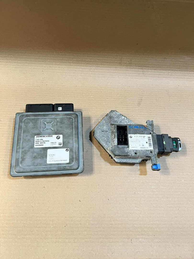 BMW E60 E61 E90 E91 N52 2.5L 3.0L ECU DME MSV70 + Key ZAS 7561684 OEM