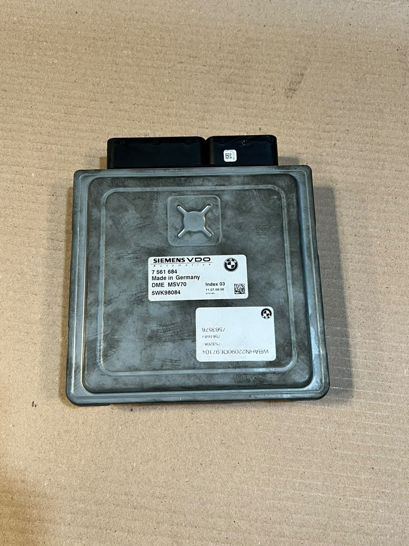 BMW E60 E61 E90 E91 N52 2.5L 3.0L ECU DME MSV70 + Key ZAS 7561684 OEM