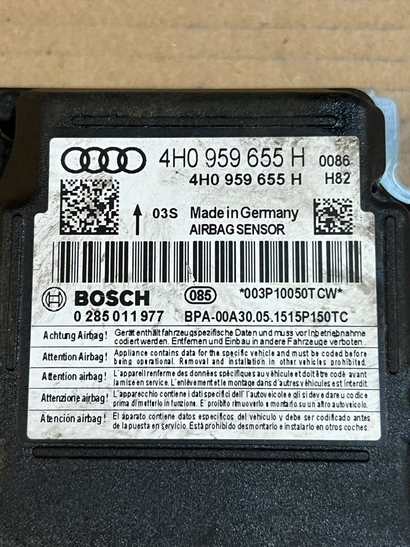 Audi A6 C7 4G Airbag SRS Control Module ECU 4H0959655H 0285011977 OEM