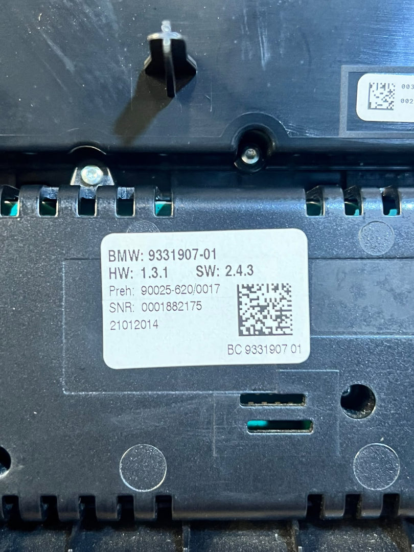 BMW A/C Climate Control Panel HVAC Switch Module 9331907 OEM