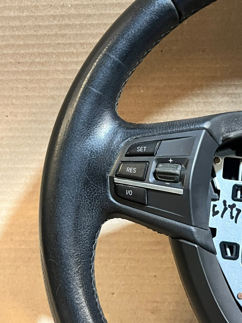 BMW 5 7 Series F10 F11 F07 F01 F02 Leather Multifunction Steering Wheel 6102364 OEM