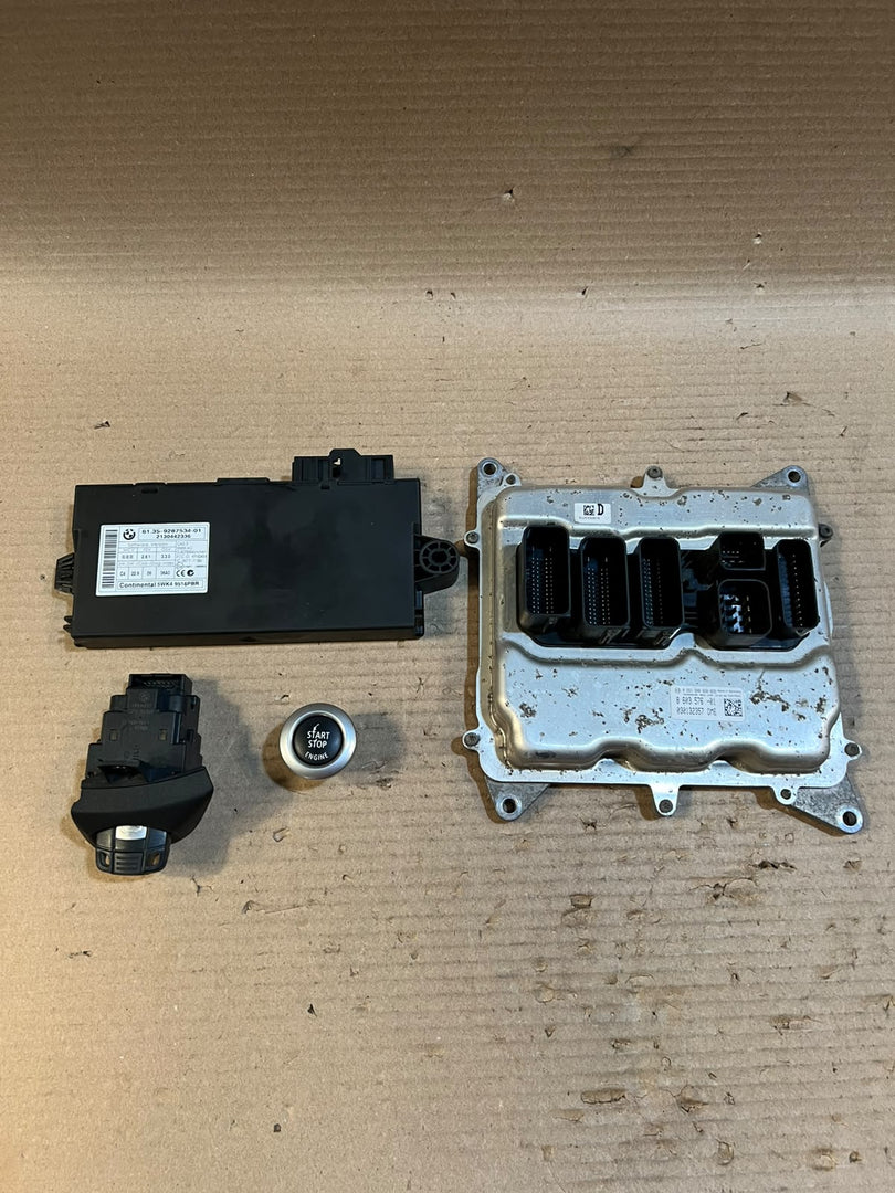 2012 BMW X1 E84 20i N20 ECU DME CAS3 + 1 Key Complete Set 8603576 OEM