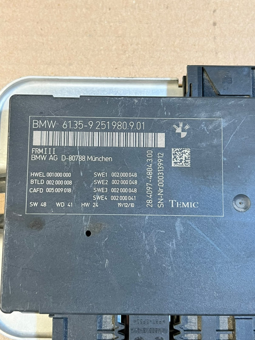 BMW X3 F25 X4 F26 FRM3 Footwell Body Control Module 9251980 OEM