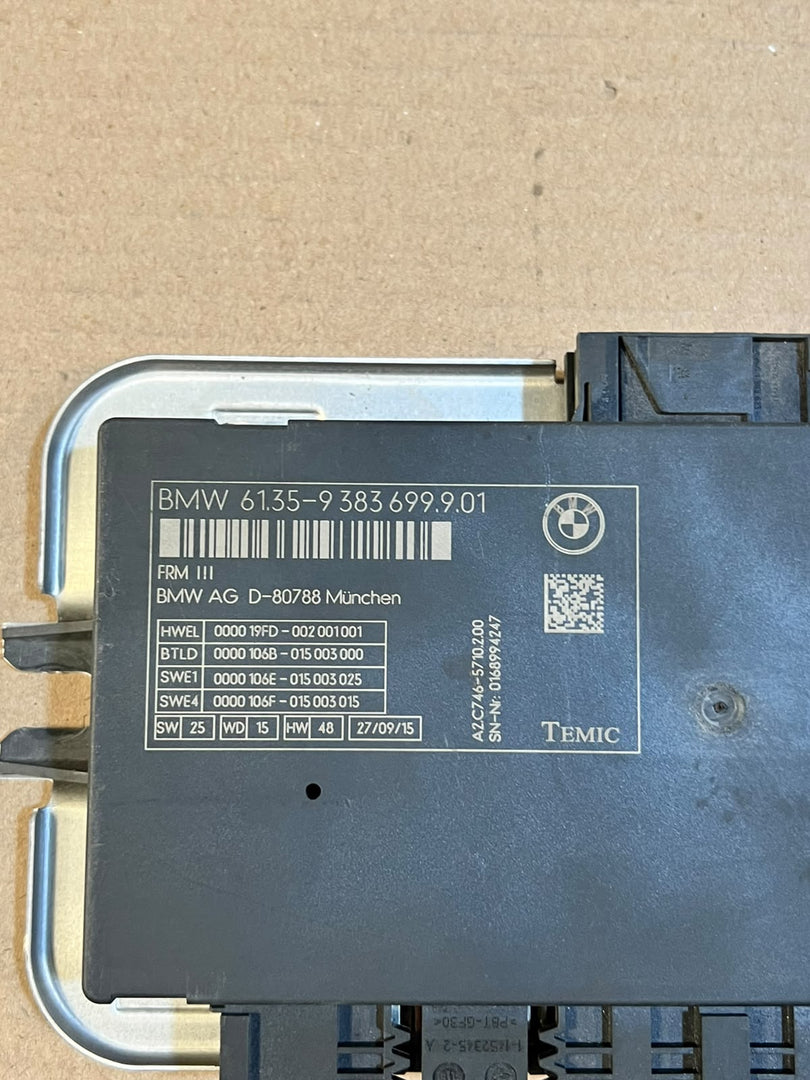 BMW X4 F26 FRM3 Footwell Light Control Module 9383699 OEM
