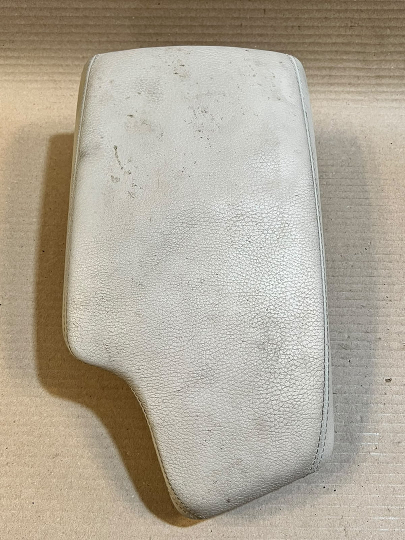 BMW Center Console Armrest Lid White Leather Storage Cover OEM