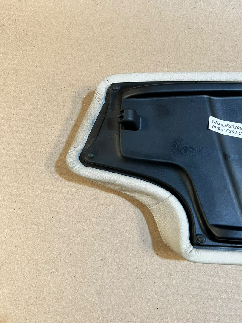 BMW Center Console Armrest Lid White Leather Storage Cover OEM