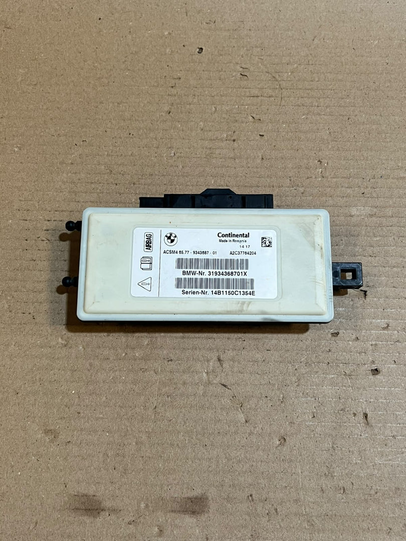 BMW 2 3 4 5 6 7 Series F10 F20 F22 F30 F32 F36 X3 F25 Airbag SRS Module 9343687 OEM