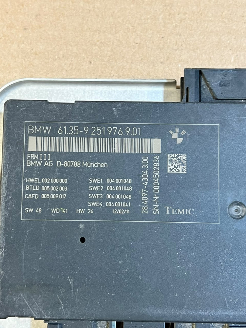 BMW 5 6 7 Series F10 F11 F12 F13 F01 F02 X3 F25 FRM3 Footwell Module 9251976 OEM