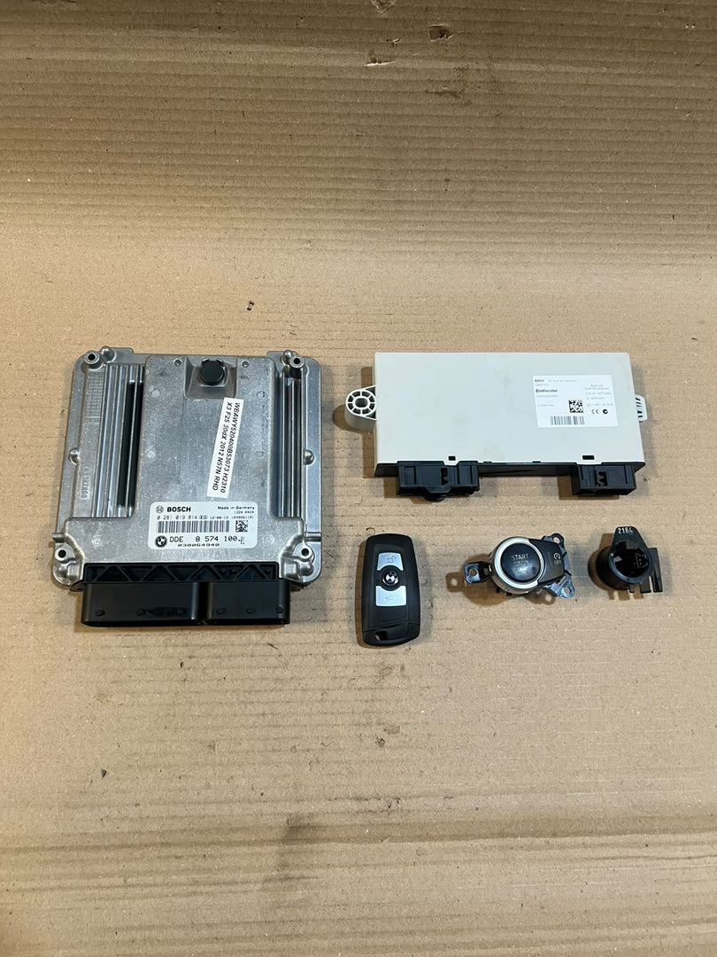 BMW X3 F25 N57 Diesel DDE Engine Control Unit BOSCH ECU Set With Key 8574100 OEM