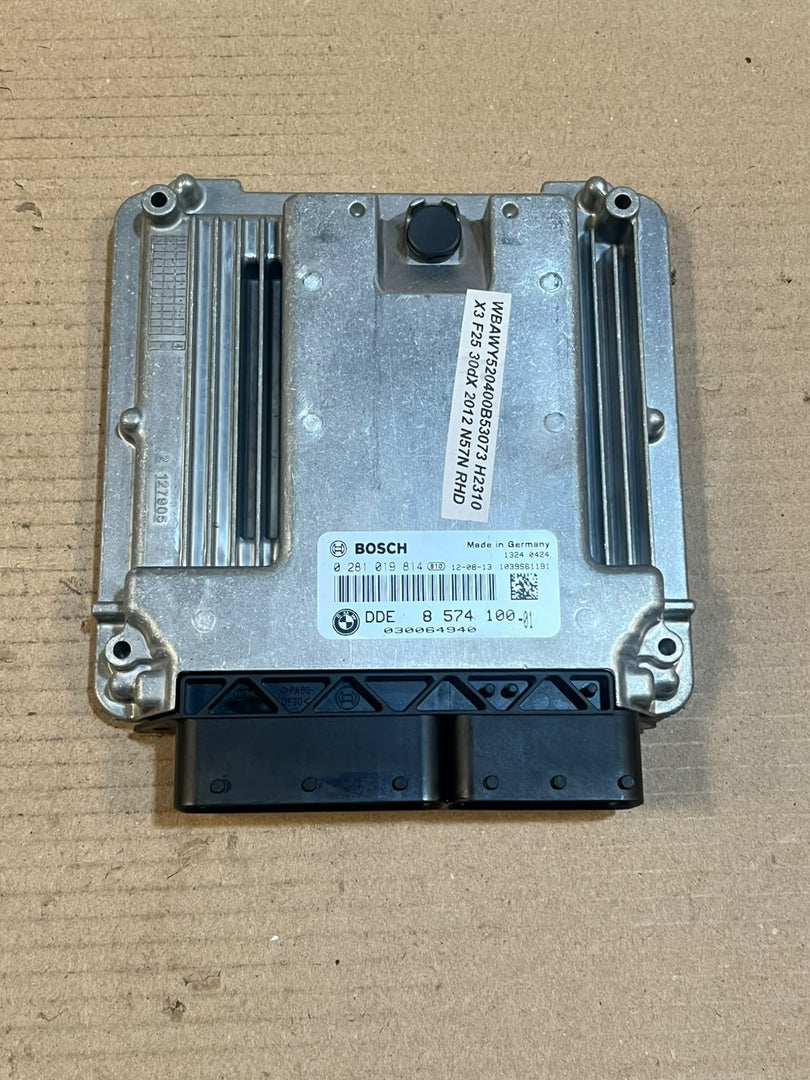 BMW X3 F25 N57 Diesel DDE Engine Control Unit BOSCH ECU Set With Key 8574100 OEM