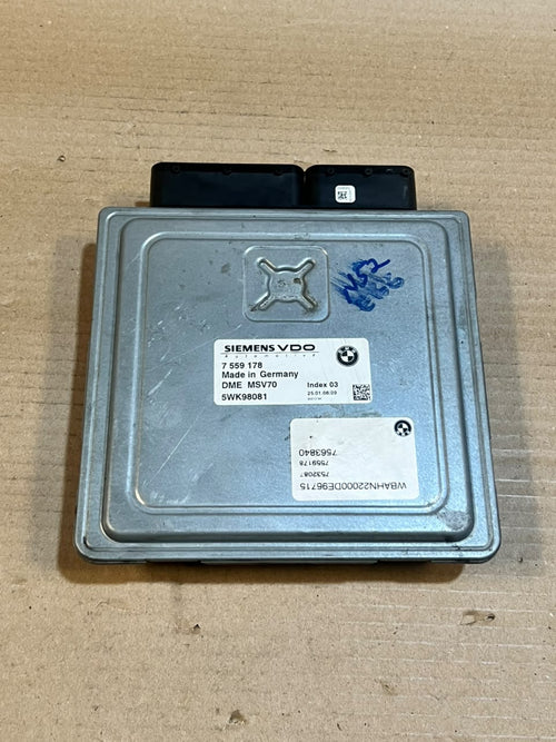 2006 BMW 325i E90 N52 Engine Control Unit ECU DME MSV70 7559178 OEM