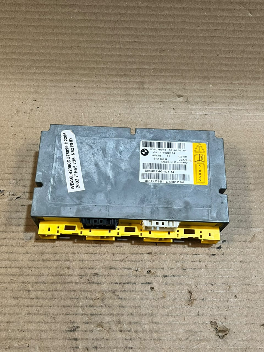 BMW 7 Series E65 E66 E67 SIM Safety Information SRS Airbag Control Module 6922464 OEM