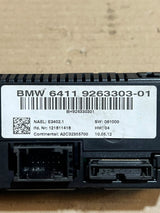 BMW X1 E84 E81 E82 E87 E90 AC Climate Control Panel Unit 9263303 OEM Used